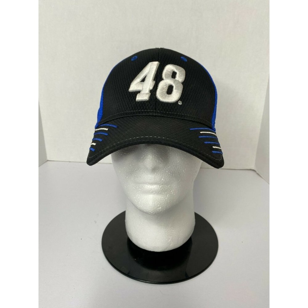 NASCAR Jimmy Johnson #48 Team Lowe Racing Blue Adjustable Strap Back Cap/Hat OS - Picture 8 of 11